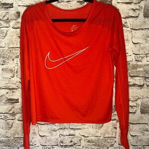 Nike Women's Dri-Fit Mesh Long-Sleeve Shirt